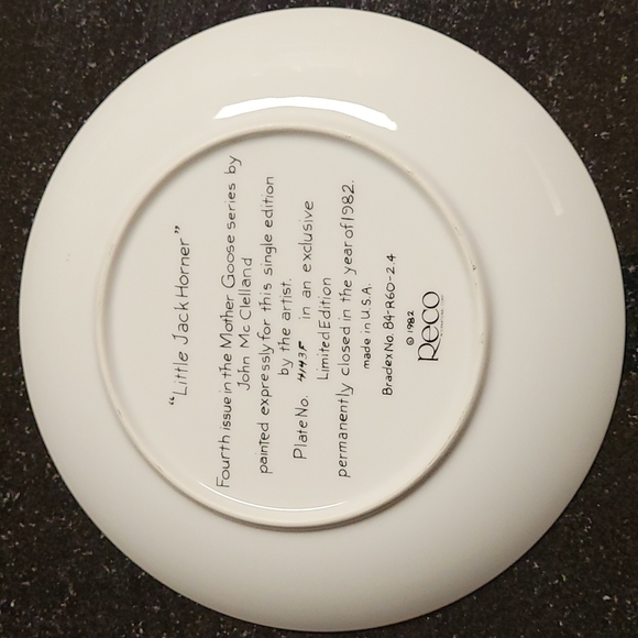 John McClelland's Little Jack Horner Plate - Picture 2 of 4